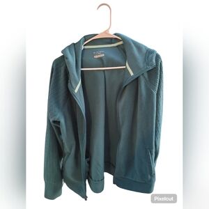 Tek Gear Teal Quilted Fleece Zip Jacket | Size Large